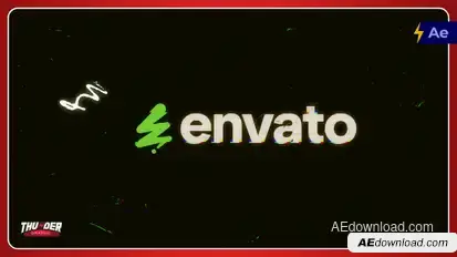 CRT Glitch Impact Intro Logo Stings template preview