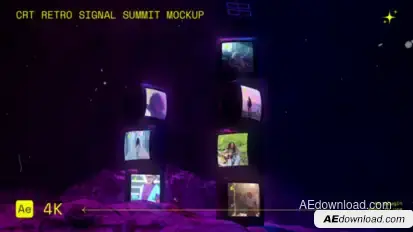 CRT Retro Signal Summit Mockup Video Displays template preview