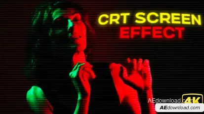 CRT Screen Effect Elements template preview