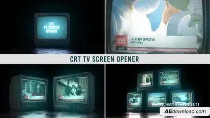 CRT TV Screen Opener Video Displays template preview