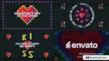 CRT Valentines Day Pixel Opener Openers template preview