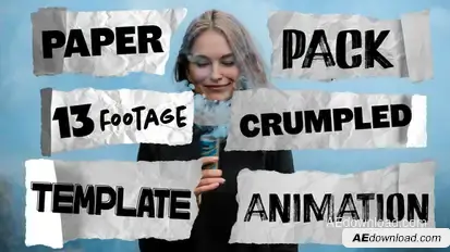 Crumpled Paper Animation Elements template preview