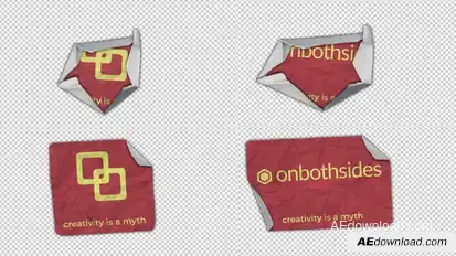 Crumpled Paper Logo Reveal Logo Stings template preview