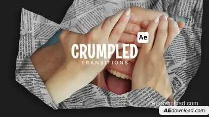 Crumpled Paper Transitions Elements template preview