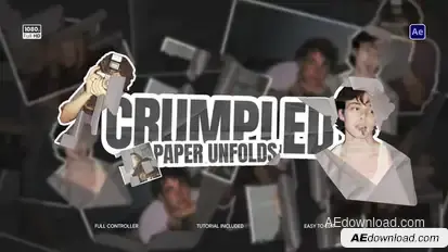 Crumpled Paper Unfold Openers template preview
