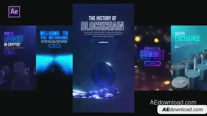 Crypto Instagram Stories Titles template preview