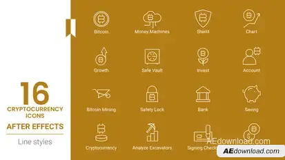 CryptoCurrency Animated Icons Pack Product Promo template preview