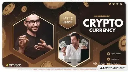 Cryptocurrency Business Slideshow Openers template preview