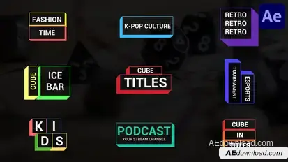Cube Titles for After Effects Titles template preview