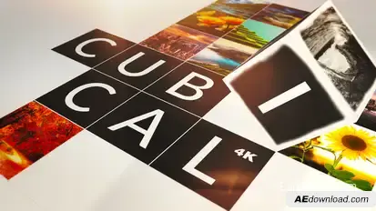 Cubical Photo Video Displays template preview