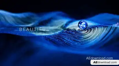 Curled Particles Titles template preview