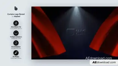 Curtains Logo Reveal Logo Stings template preview