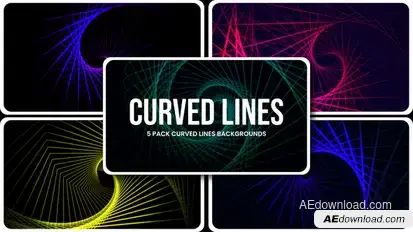 Curved Lines Backgrounds After Effect Template Elements template preview