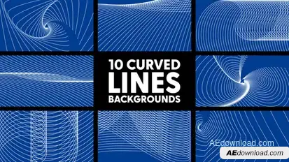 Curved Lines Backgrounds Elements template preview