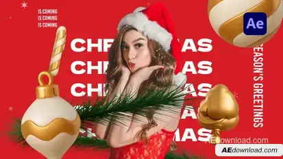 Cute 3D Christmas Intro broadcast-packages template preview