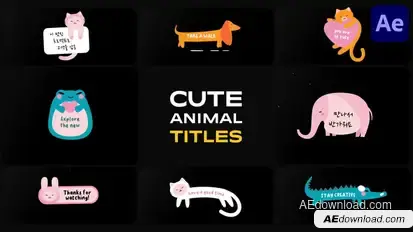 Cute Animal Titles | After Effects Titles template preview