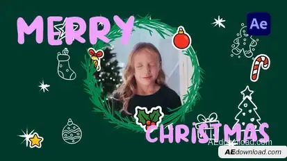Cute Holiday Christmas Intro Openers template preview