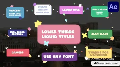 Cute Liquid Titles for After Effects Titles template preview