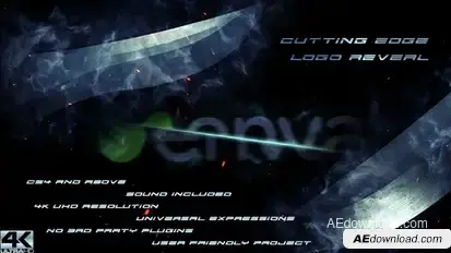 Cutting Edge Logo Reveal Logo Stings template preview