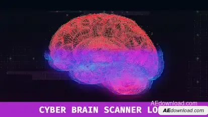Cyber Brain Scanner Logo Logo Stings template preview
