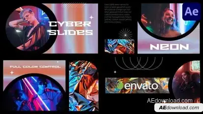 Cyber City Slideshow for After Effects Openers template preview