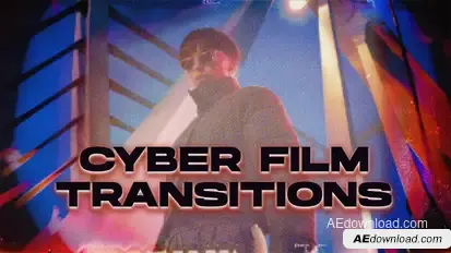 Cyber FIlm Transitions | After Effects Elements template preview