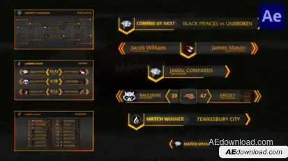 Cyber Games Lower Thirds | After Effects Elements template preview