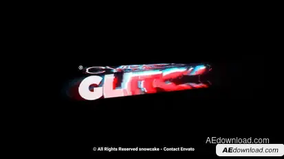 Cyber Glitch Titles Titles template preview
