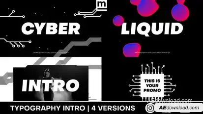 Cyber Liquid Intro Titles template preview