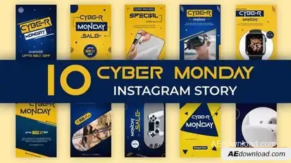 Videohive Cyber Monday Instagram Story Openers template preview