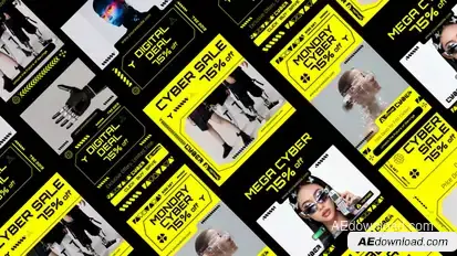Cyber Monday Social Media After Effect Product Promo template preview