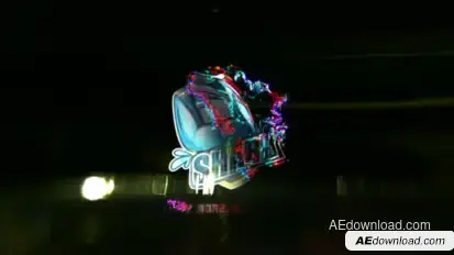 Cyber Neon Logo Reveal Logo Stings template preview
