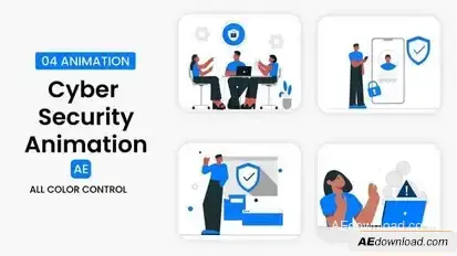 Videohive Cyber security illustration Scene Elements template preview