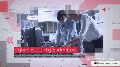 Cyber Security Slideshow Video Displays template preview