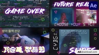 Cyber Slides | After Effects Openers template preview