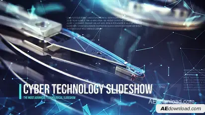 Cyber Technology Slideshow Video Displays template preview