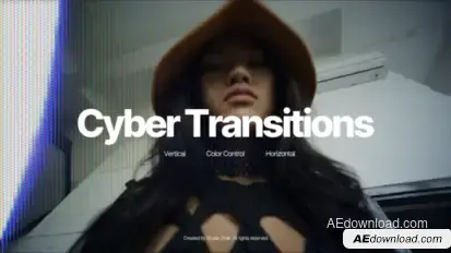 Cyber Transitions Elements template preview