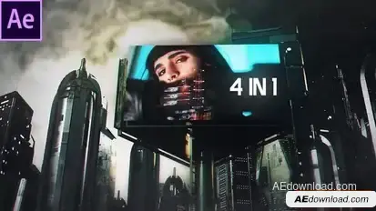 Cyberpunk City Сonstructor Openers template preview