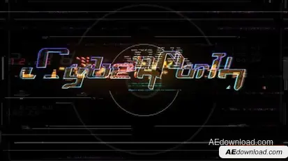 Cyberpunk Glitch Logo Logo Stings template preview