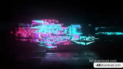 Cyberpunk Glitch Logo Reveal Logo Stings template preview