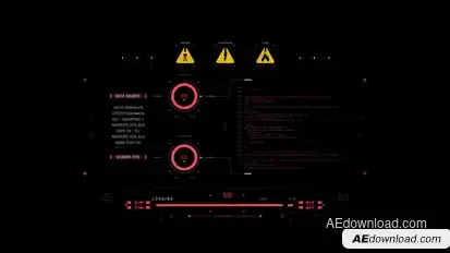 Cyberpunk Hud Coder Elements template preview