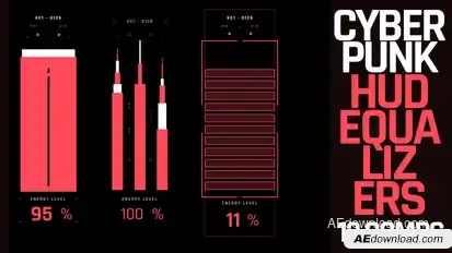 Cyberpunk Hud Equalizers Elements template preview