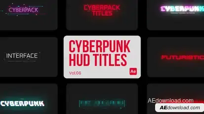 Cyberpunk HUD Titles 06 For After Effects Titles template preview
