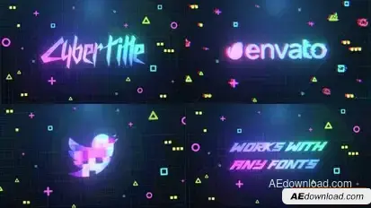 Cyberpunk Logo And Title | After Effects Openers template preview