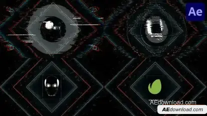 Videohive Cyberpunk Logo for After Effects Logo Stings template preview