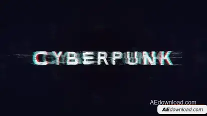 Cyberpunk Logo Intro Logo Stings template preview