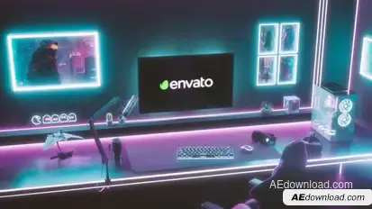 Cyberpunk Logo Intro Reveal Logo Stings template preview