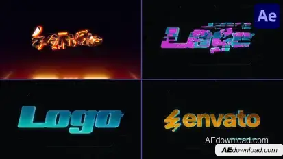 Cyberpunk Logo Reveal After Effects Logo Stings template preview