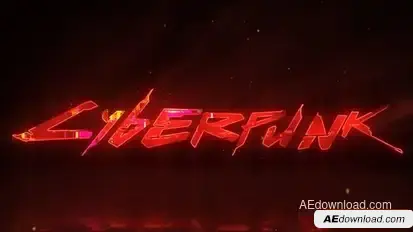 Cyberpunk Neon Reveal Logo Stings template preview