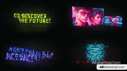 Cyberpunk Promo Titles Titles template preview